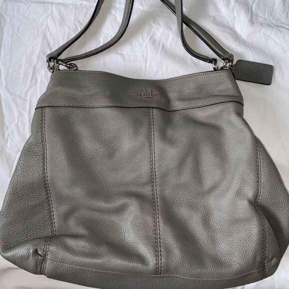 COACH Designer Lexy Gray shoulder bag purse handbag - Picture 5 of 9